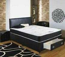 Double divan bed with memory foam mattress