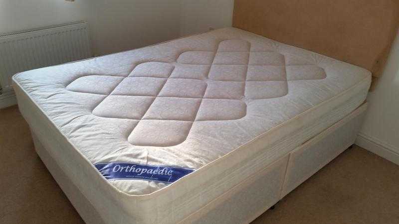 Double divan with mattress