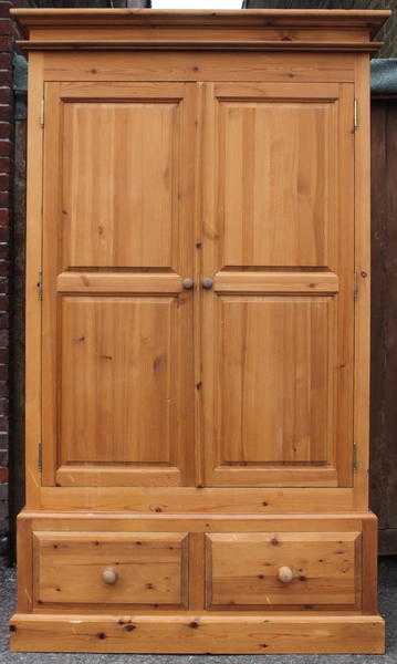 Double Door - Drawer Pine Wardrobe