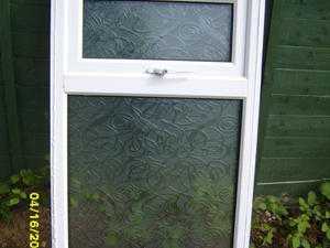 Double Glazed  Back Door White Haif Glass Panel in Good Condition