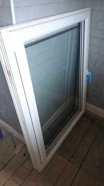 double glazed tilt turn window. White upvc.