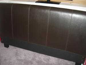 Double headboard, faux leather