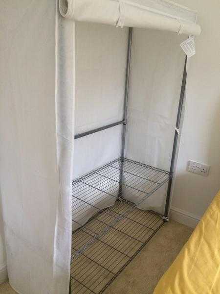 Double heavy duty fabric covered clothes rail
