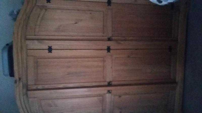 Double pine  wardrobe