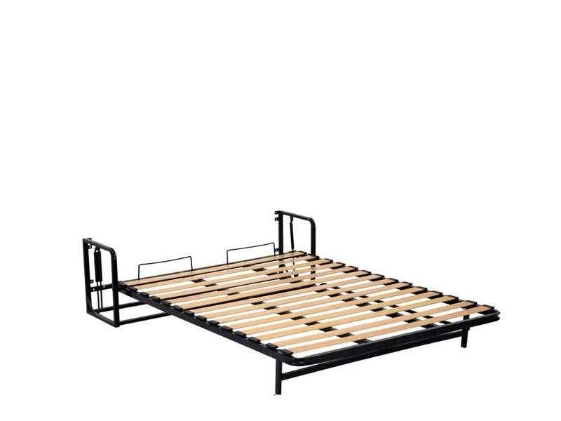 Double wall bed, in Black with wooden slats,good condition.