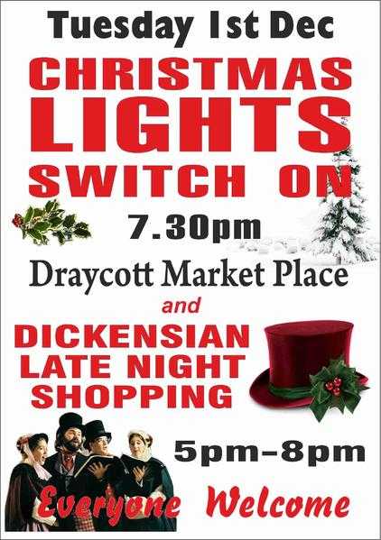 Draycott Christmas Dickensian Fair and Light Switch on