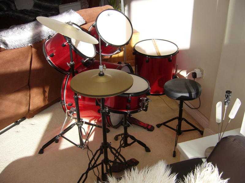 Drum Kit by Gear4music, Wine Red