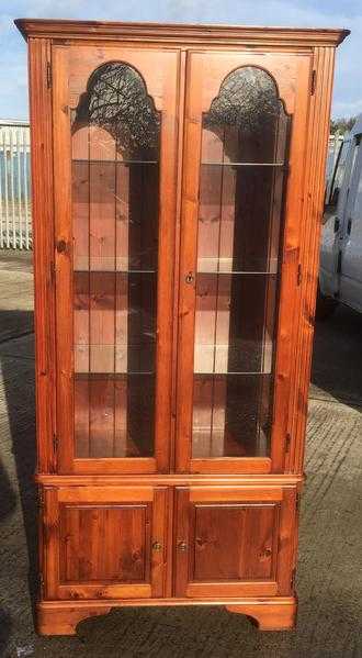DUCAL SOLID PINE DISPLAY CABINET