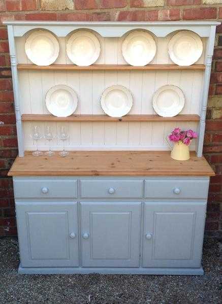 duck egg blue and cream pine Welsh dresser