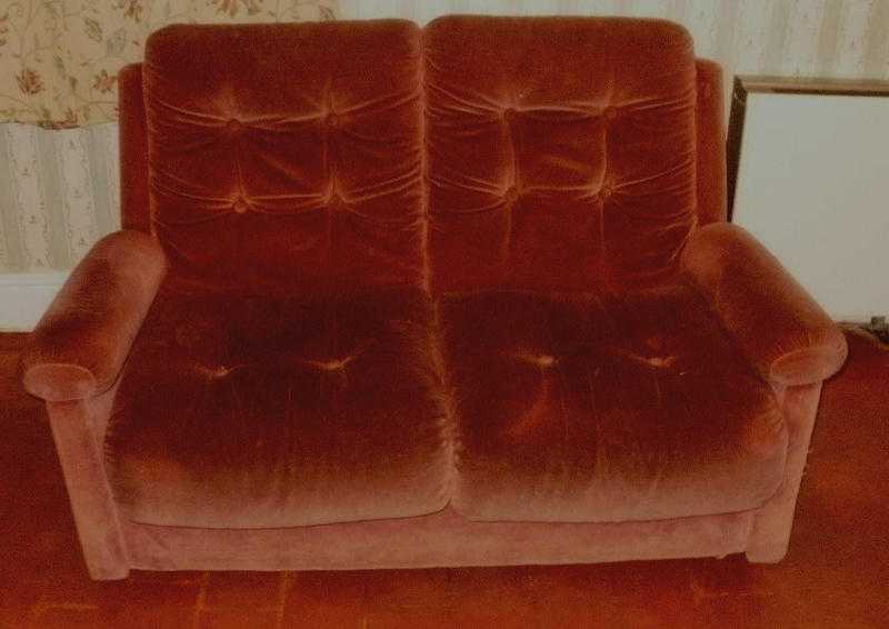 dusty pink sofa