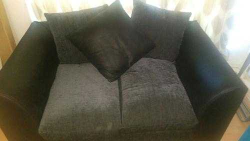 Dylan Three and Two Seater Sofa - Black n Grey