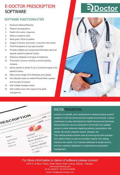 E-Doctor- Doctor Prescription Software