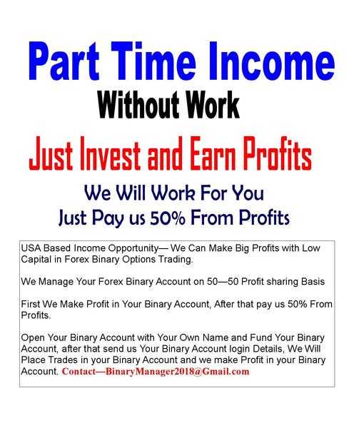 EARN BIG On Your Capital - USA Based Income Opportunity - Forex Binary Options Trading