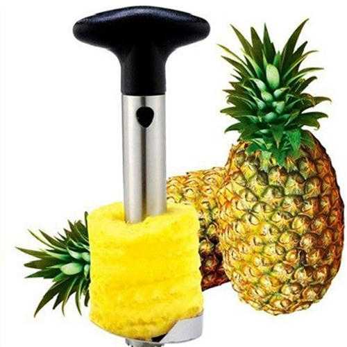 Easy Kitchen Tool Stainless Steel Fruit Pineapple Corer Slicer Cutter Peeler