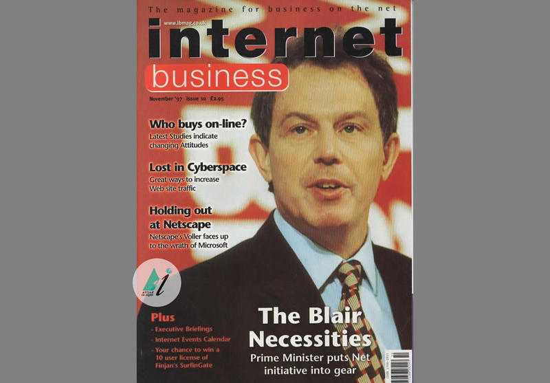 EBSCO Magazine Nov 1997 Internet Business Issue 10 Tony Blair Labor Party initiative ISBN 1366-2821