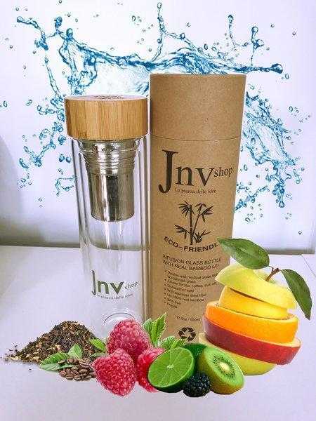 Eco Friendly Jnvshop Double Walled Borosilicate Glass Bottle Tea, Coffee and Fruit Infuser 500ml