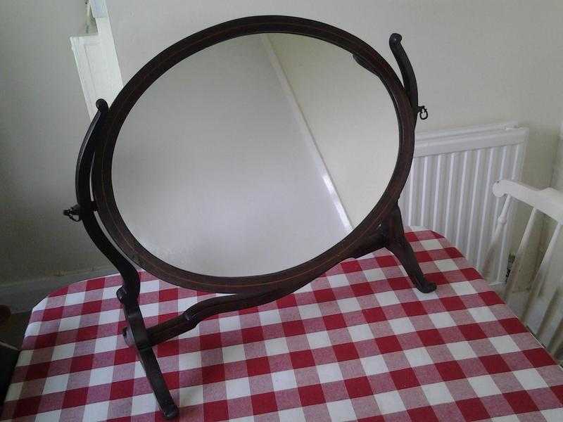 Edwardian oval swivel mirror