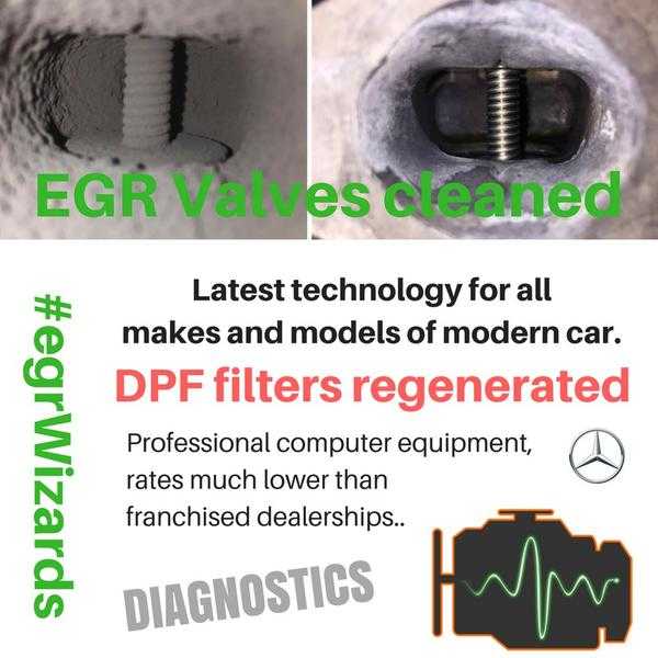 EGR vales cleaned , and Diesel Particulate Filters, (DPF) regeneration, cleaning. INTELLIGENT DIAGNOSTICS.