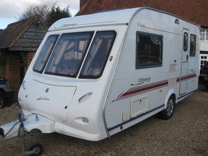 elddis odyssey 432 2002 2 berth caravan with motor mover