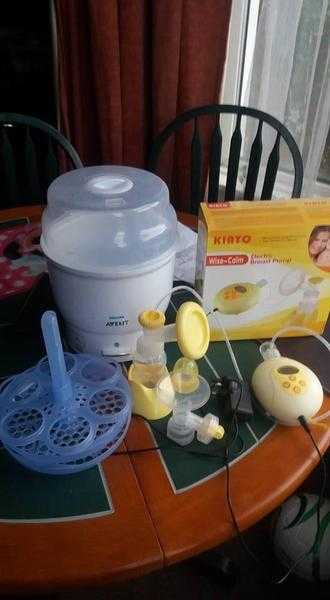 Electric breast pump and sterilizer