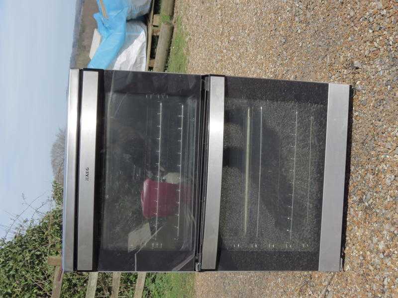 Electric double oven, ceramic top, free standing, AEG, stainless steel