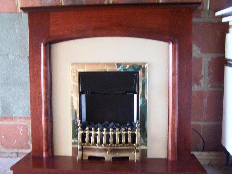 Electric Fire with Cherry Surround Fireplace