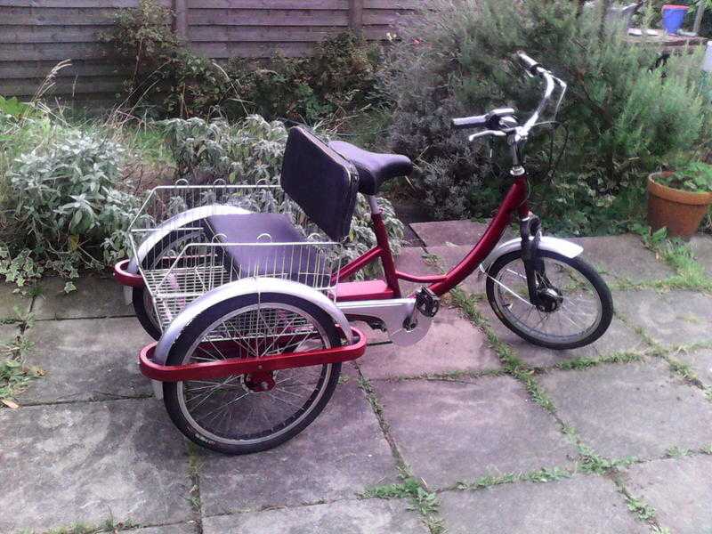 Electric Trike Adult Tricycle with double kids seat on Large Basket Powerful 48V new Batts.
