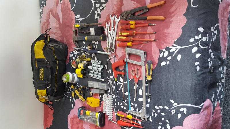 Electricians tool kit and bag.