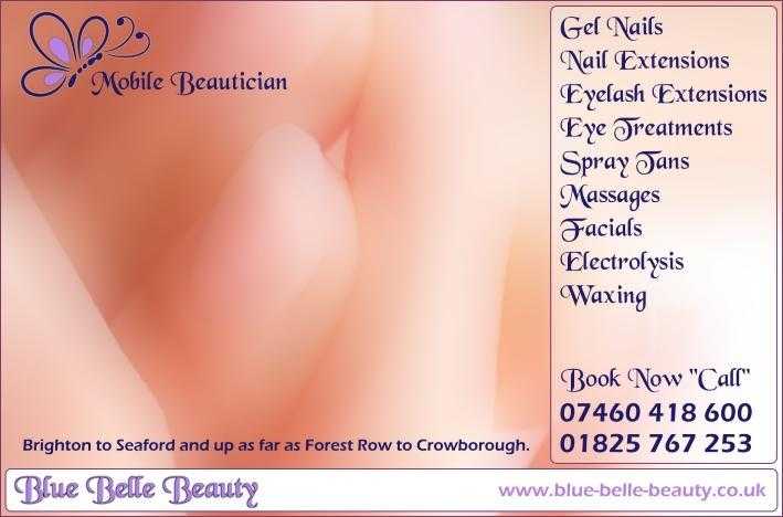 Electrolysis by Blue Belle Beauty Brighton to Seaford and up as far as Forest Row.