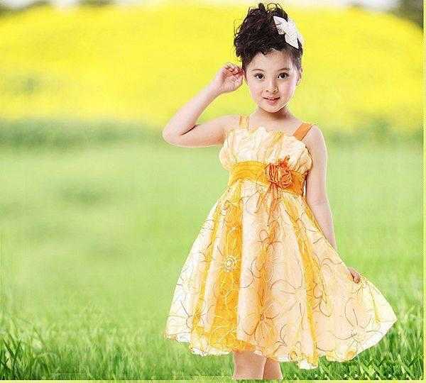 Elegant chiffon dress for girls 7-8 years