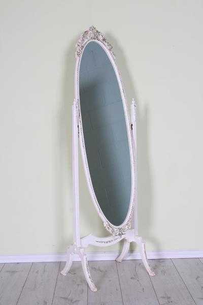 ELEGANT FRENCH LOUIS ADJUSTABLE MIRROR WHITE - CAN COURIER