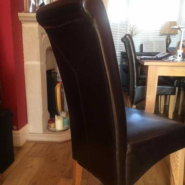 Elegant Real Leather Dining Chairs