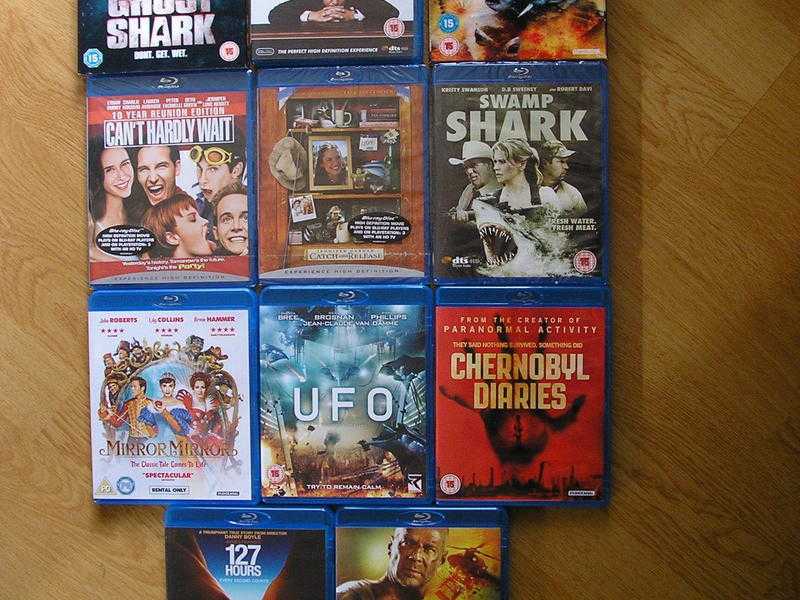 Eleven different blu ray dvds