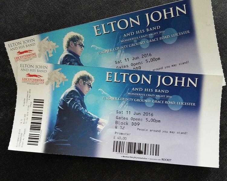 Elton John show tickets x2