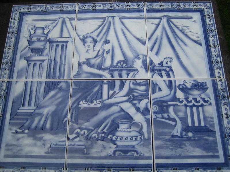 EMBOSSED TERRACOTA TILES BLUE