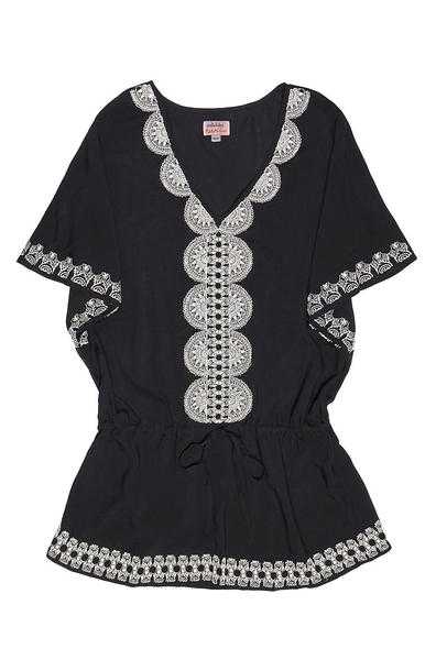 Embroidered Tunic - BlackTan