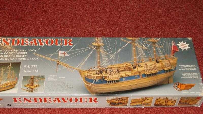 Endeavour wooden model