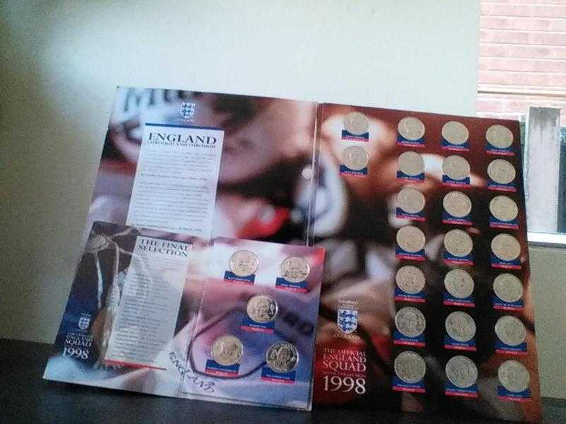 England 1998 world cup sainsbury,s medal collection