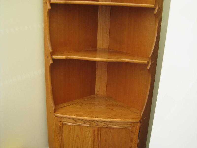 Ercol Corner Light Wood Tall Unit Faultless