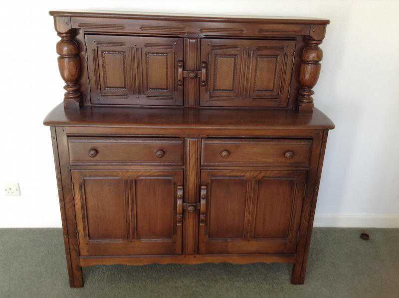 Ercol Old Colonial Buffet Sideboard, Draw Leaf Dining Table and 4 Chairs