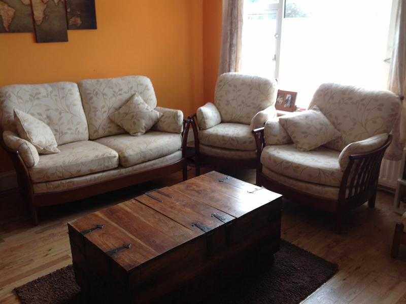 Ercol Renaissance sofa, armchair, chair, footstool