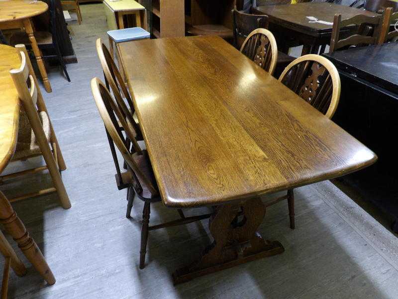 Ercol style table and 4 chairs