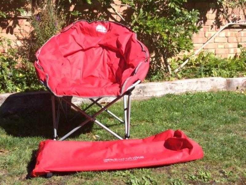 Eurohike Deluxe Moon Camping Chairs in Red 10 each