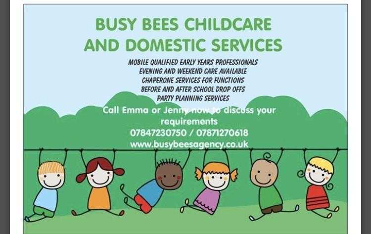Evening and weekend childcare and domestic services
