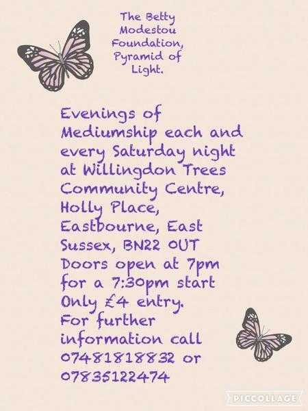 Evenings of Mediumship Every Saturday