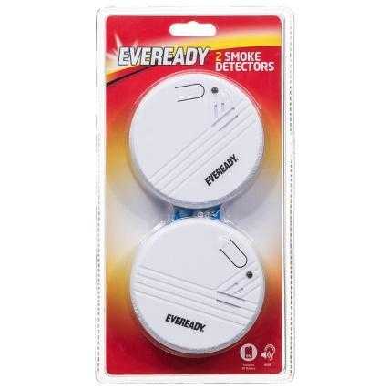 Eveready smoke detectors twin pack with batteries