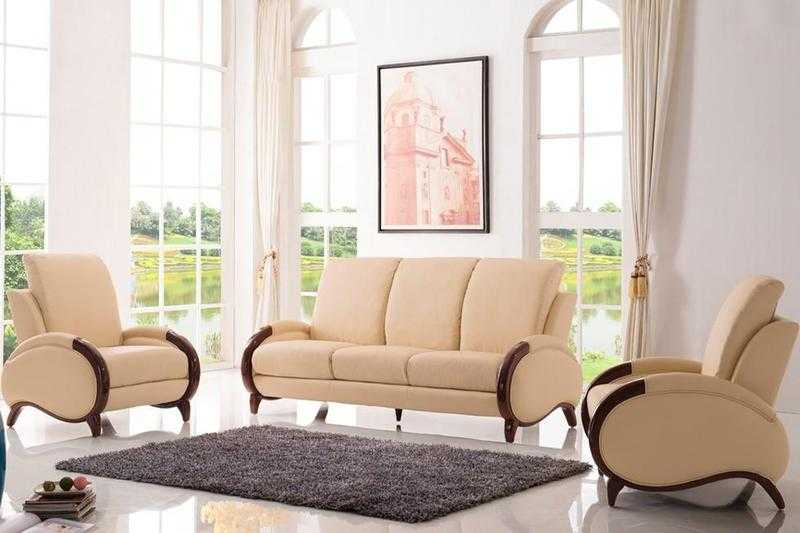 Excess Stock Zara Cream Real Leather Sofa