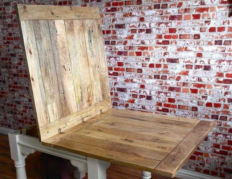 Extendable Rustic Dining Table Farmhouse Country Style Extending 3-6ft Space Saving