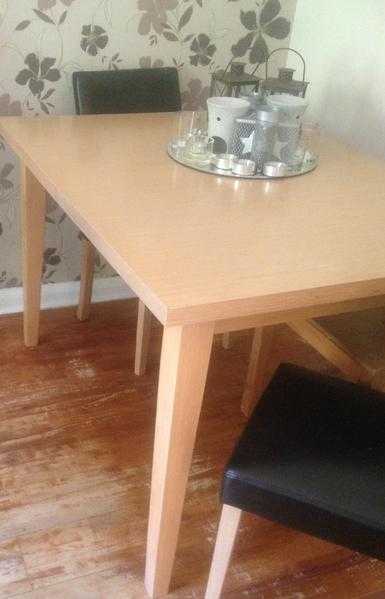 Extending dining table  4 chairs