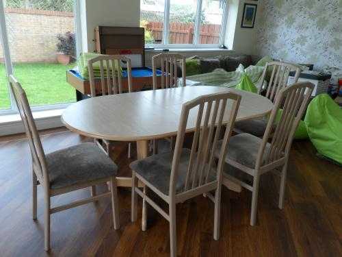 Extending Dining Table and 56 Chairs for Sale